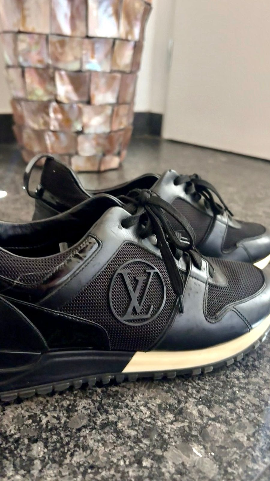 Louis Vuitton sneakers voor dames - Maat 39, Verzenden, Zwart, Sneakers of Gympen, Gedragen