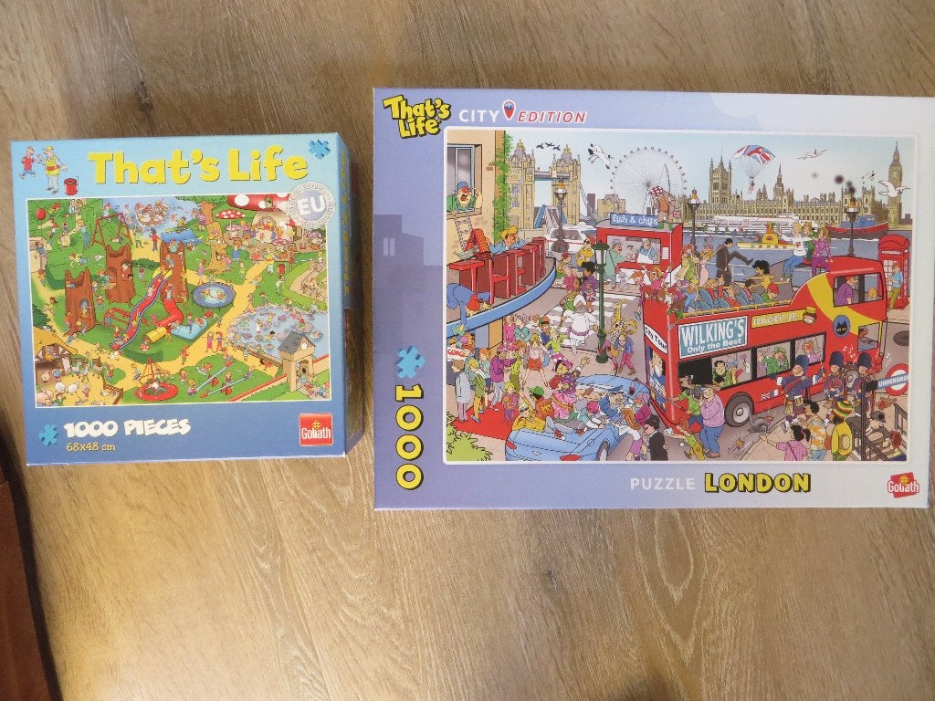 2xThat's life puzzels, Ophalen of Verzenden, 500 t/m 1500 stukjes, Zo goed als nieuw, Legpuzzel
