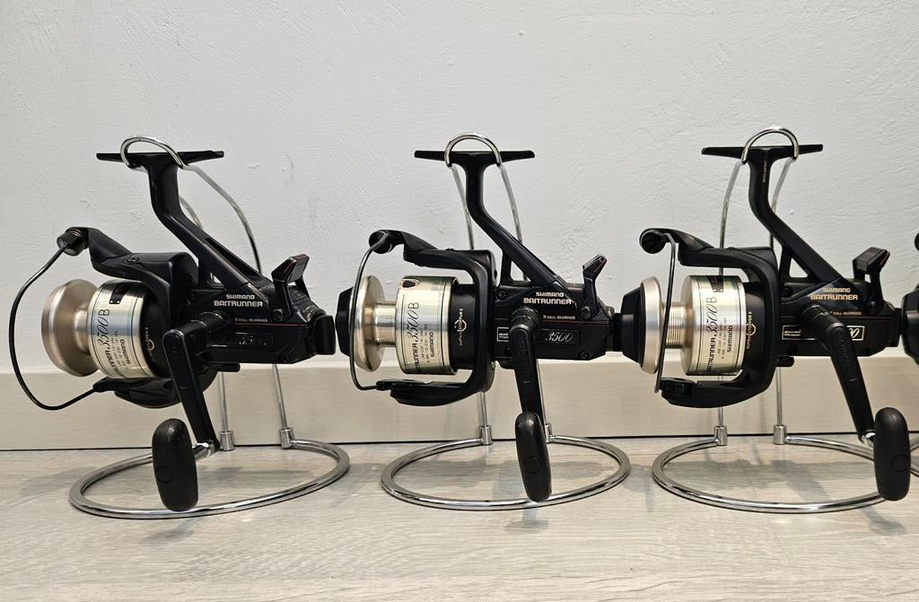 3 Shimano 3500B, Watersport en Boten, Ophalen of Verzenden, Zo goed als nieuw, Werphengel