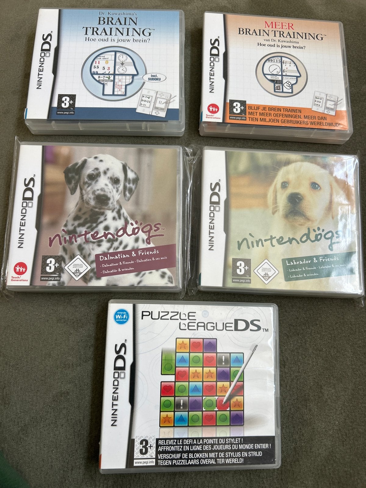 Nintendo DS Games: Brain Training, Nintendogs, Puzzle League, Online, Puzzel en Educatief, Verzenden, 1 speler