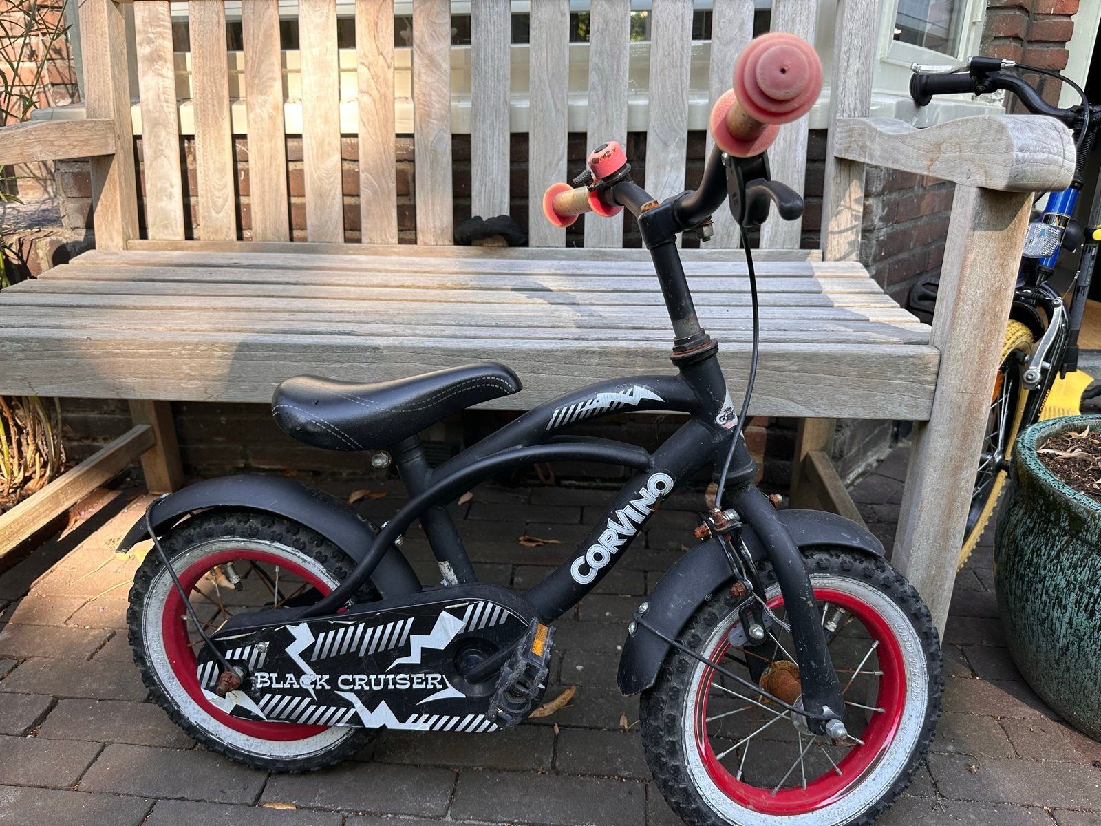 Corvino Black Cruiser kinderfiets 12,5 inch, Ophalen, Gebruikt, Terugtraprem, Minder dan 16 inch