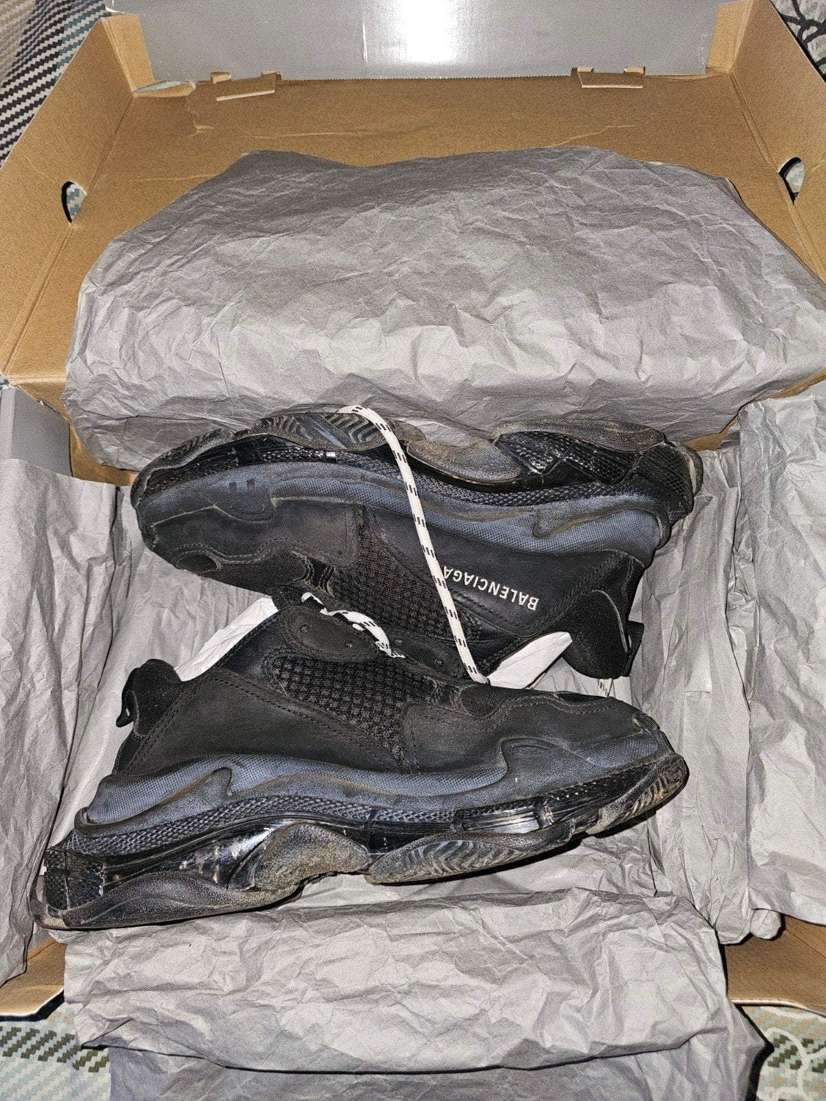 Balenciaga Triple S, Kleding | Heren, Schoenen, Zwart, Ophalen of Verzenden, Sneakers of Gympen, Gedragen