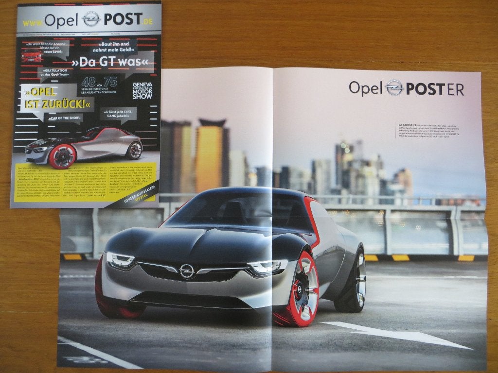 Opel Post (nr. 1, okt 2016) Concept GT, Ophalen of Verzenden, Nieuw, Opel