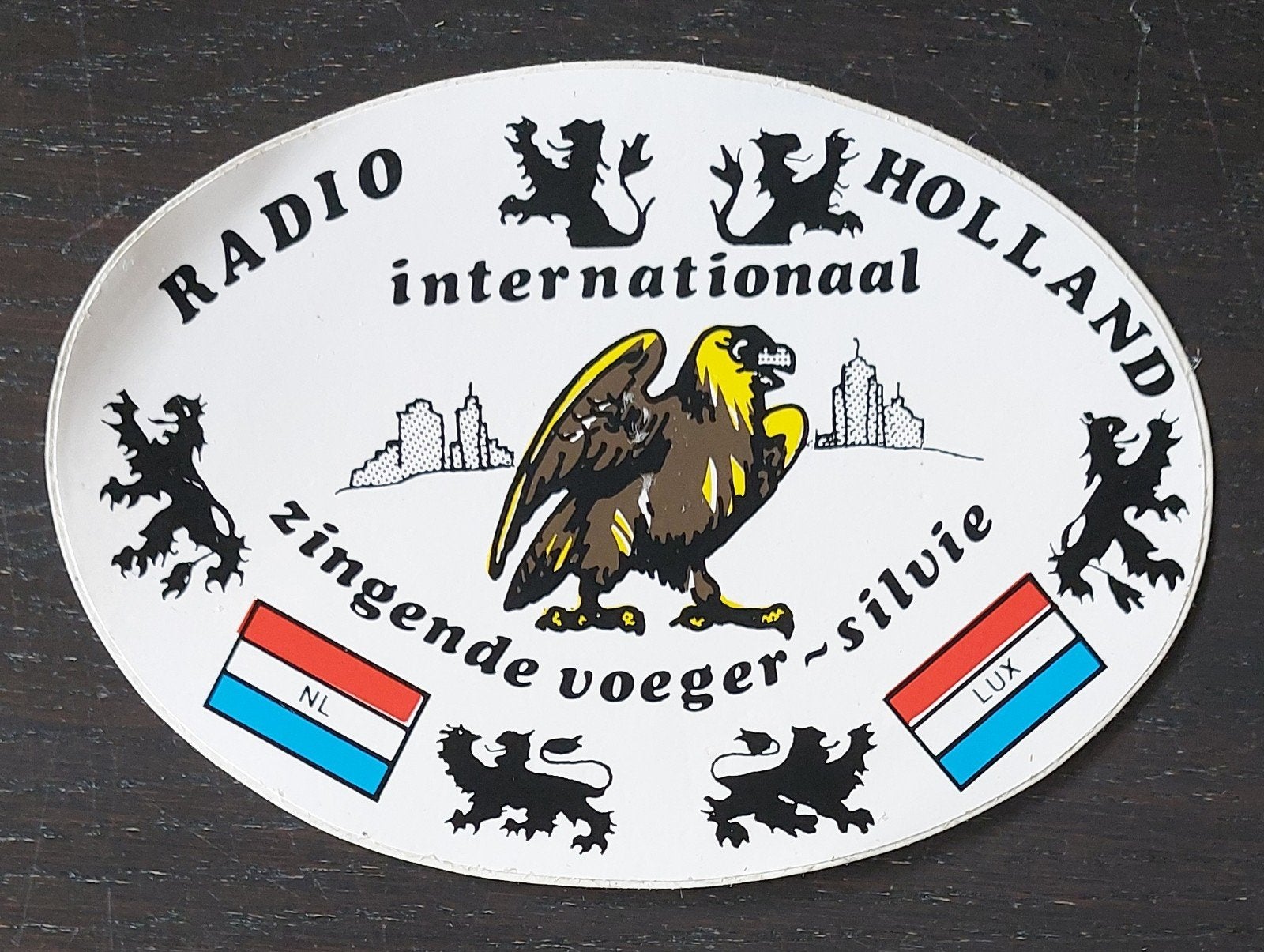 Sticker Radio Holland Zingende Voeger Zendpiraat zendamateur, Ophalen of Verzenden, Gebruikt