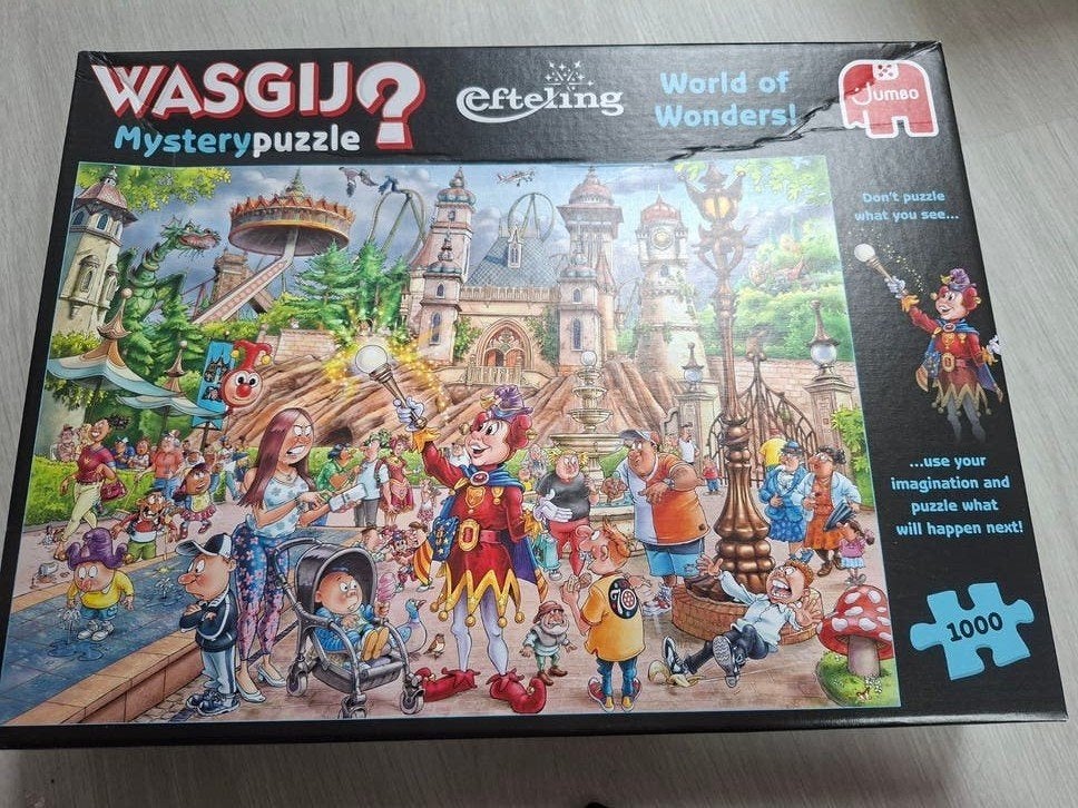 Wasgij mystery puzzle Efteling 1000 stukjes, Ophalen of Verzenden, 500 t/m 1500 stukjes, Gebruikt, Legpuzzel
