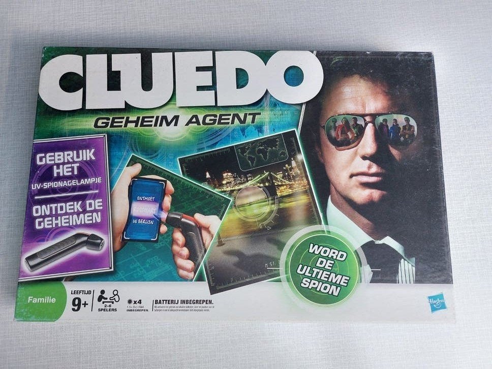 Cluedo Geheime Agent Bordspel - Compleet, Hobby en Vrije tijd, Drie of vier spelers, Ophalen of Verzenden, Zo goed als nieuw, Hasbro