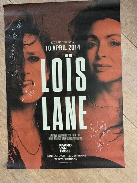 Gesigneerde poster van Lois Lane., 1980 tot heden, Ophalen of Verzenden, Zo goed als nieuw, Prent