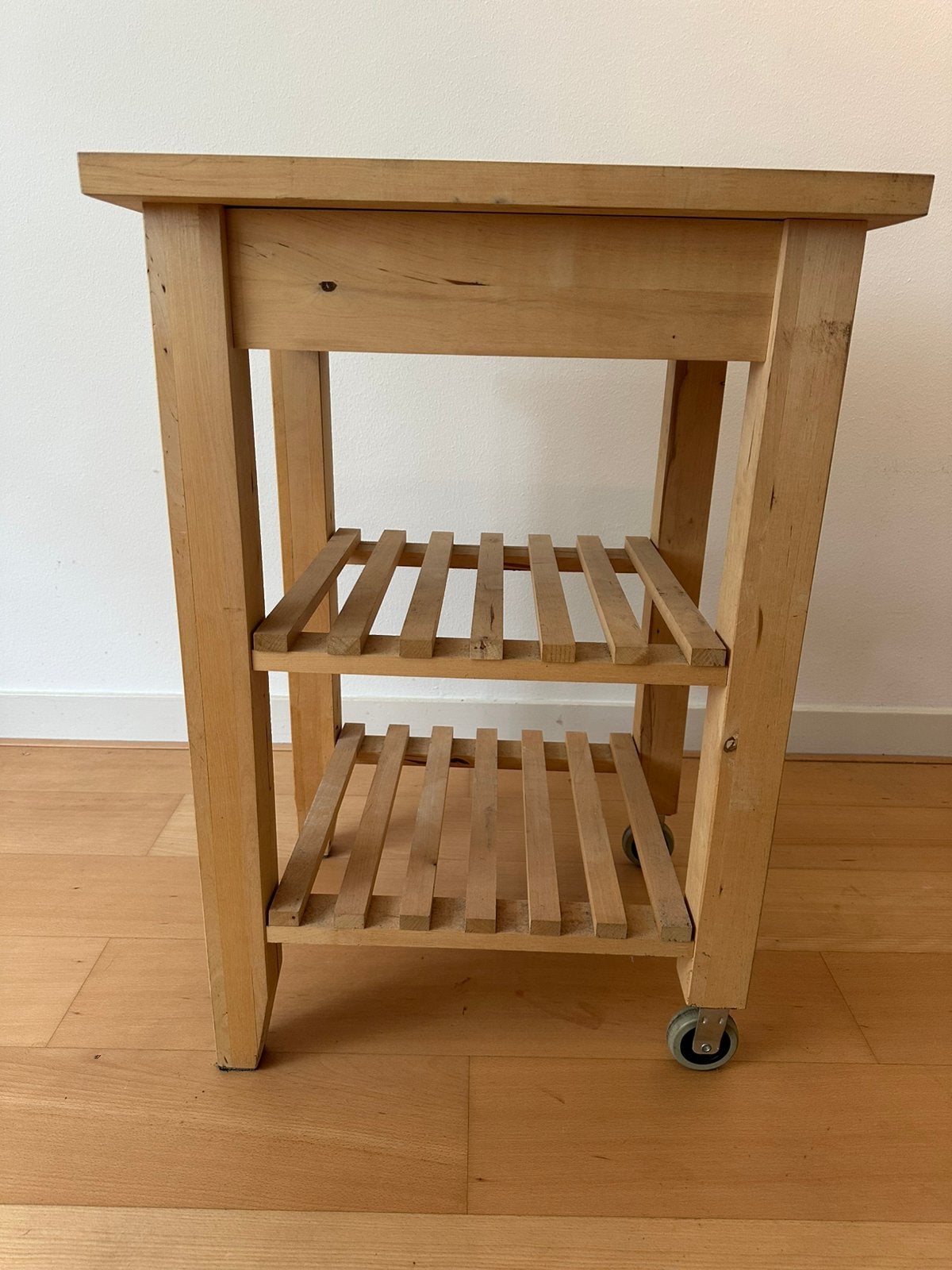 Houten IKEA roltafel, Huis en Inrichting, Ophalen, Gebruikt, 50 tot 100 cm, Minder dan 100 cm