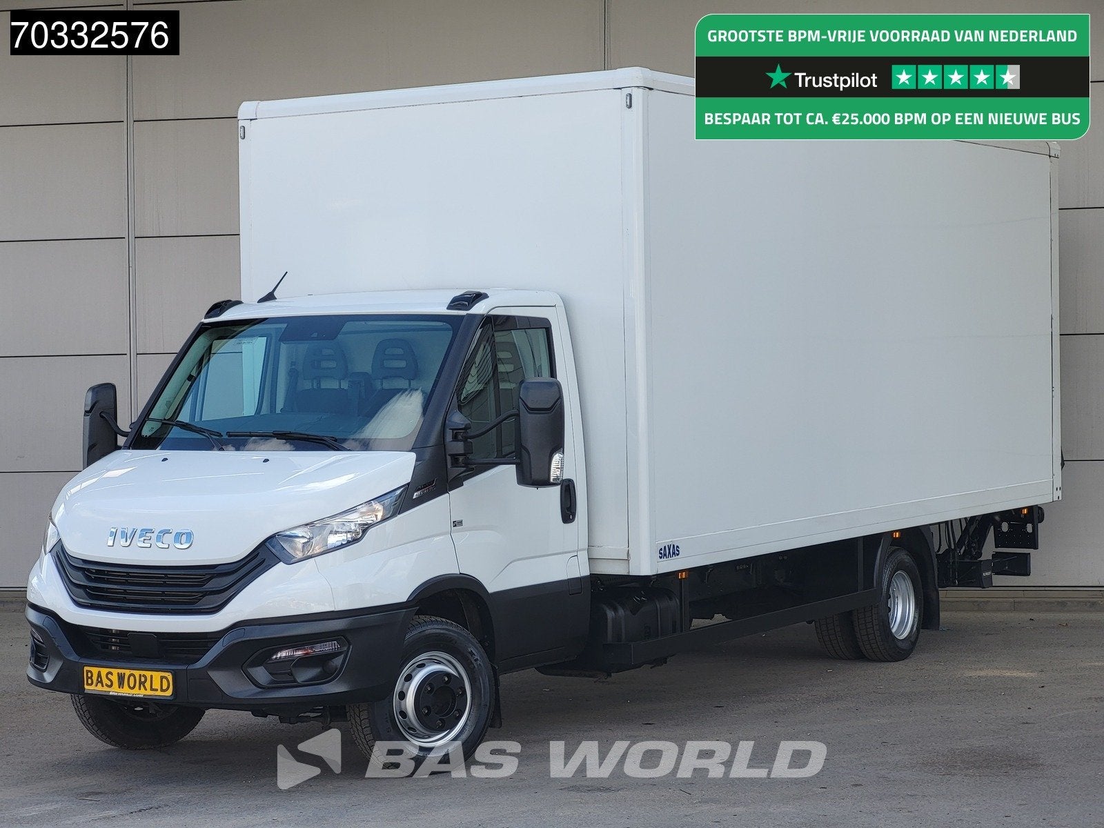 Iveco Daily 72C21 3.0L Automaat 1000KG Laadklep Luchtvering, Automaat, Stof, Gebruikt, Euro 6