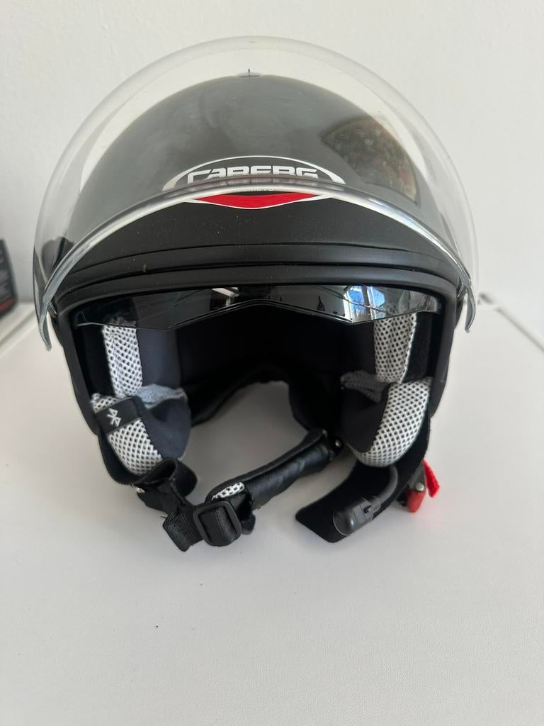 Twee Caberg scooter/motor helmen (maat S) met intercom, Ophalen of Verzenden, Tweedehands, Integraalhelm, Caberg