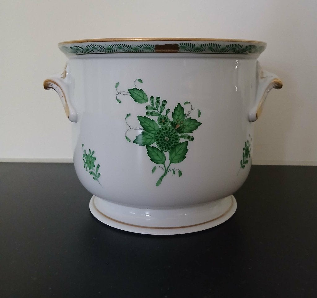 Chique Herend Cachepot, Apponyi Vert Absolute Nieuwstaat !, Ophalen