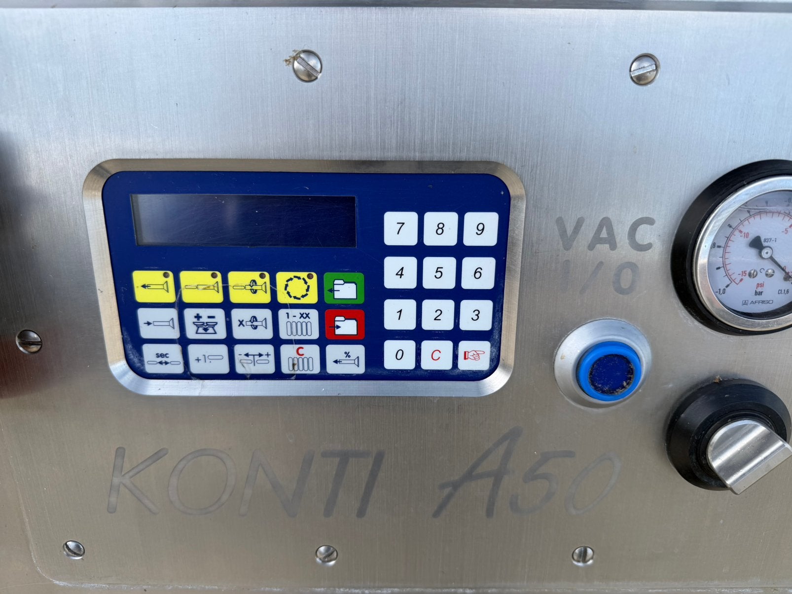 Frey konti A50 vacuumvuller lintzaag gehaktmolend slagerij, Ophalen of Verzenden
