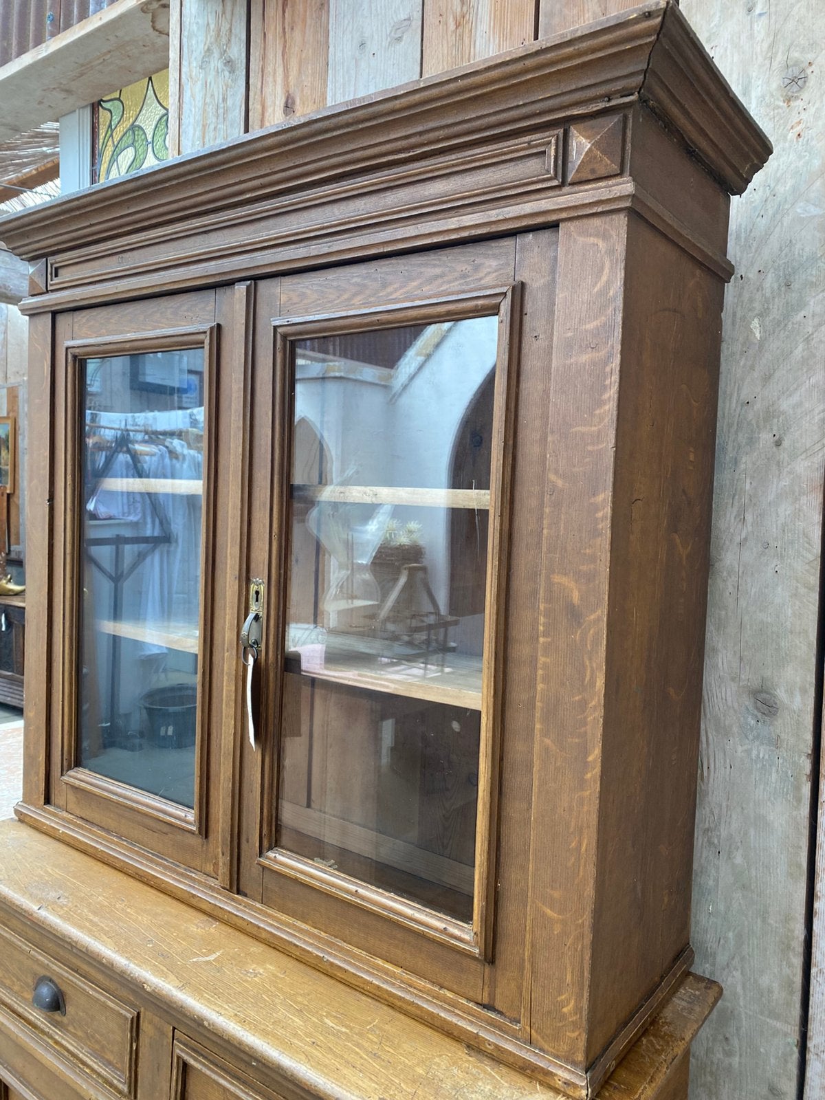 Brocante Franse kast buffetkast keukenkast, Ophalen, Gebruikt, 100 tot 150 cm, Landelijk