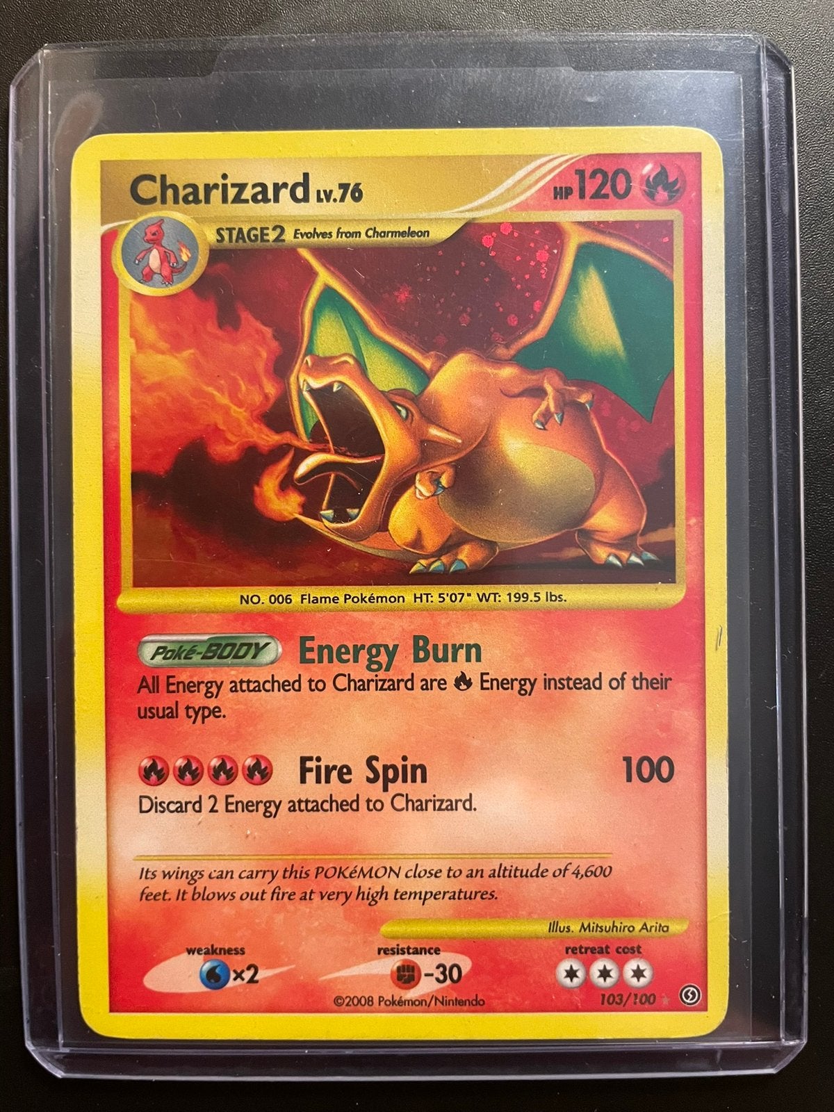 Charizard LV.76 Stormfront 2008 Holo #103/100 Pokémon Kaart, Ophalen of Verzenden, Zo goed als nieuw