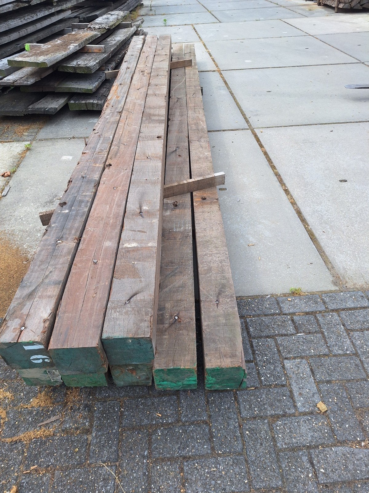 Azobe  palen  15x15x500cm Hardhout, Ophalen, Palen, Nieuw, Hardhout