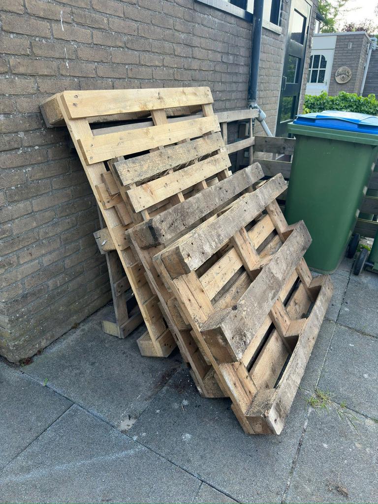 3 GRATIS pallets, Doe-het-zelf en Verbouw, Platen en Panelen, Ophalen, Gebruikt, Hout