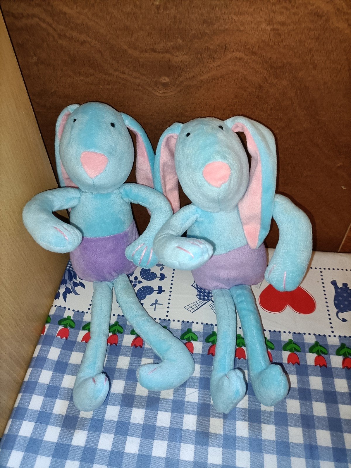 Jumbo Supermarkt 2 x konijn knuffel 30 cm, Ophalen of Verzenden, Zo goed als nieuw, Konijn