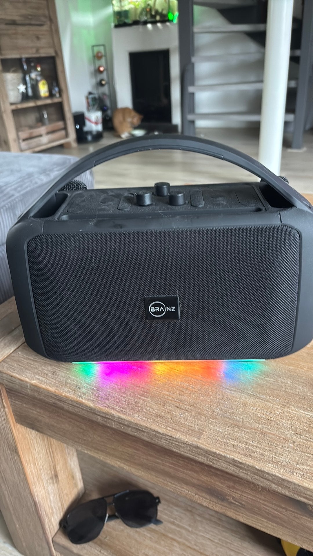 Karaoke set. Bleutooth box, Ophalen of Verzenden, Zo goed als nieuw, Complete set
