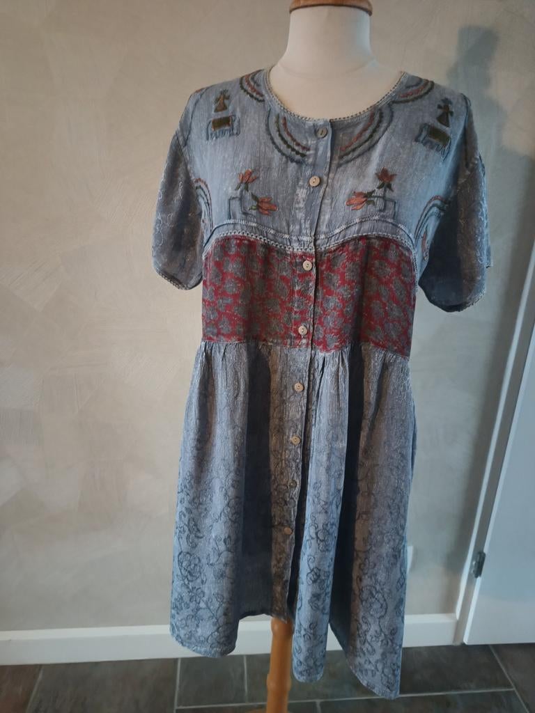 Blouse tuniek universele maat India olifant bloem borduurwer, Ophalen of Verzenden, Zo goed als nieuw, Maat 38/40 (M)