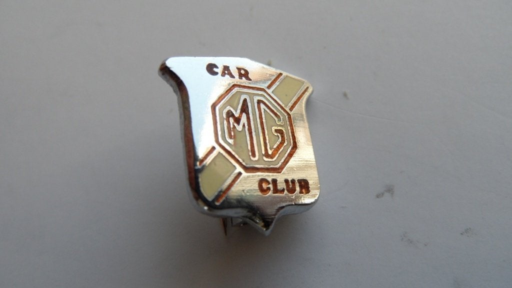 MG car club sportwagen speld, geëmailleerde broche, Verzenden, Gebruikt, Merk, Speldje of Pin