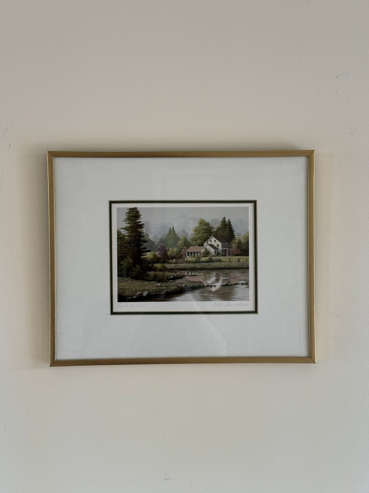 Bill Saunders – Reflections | gesigneerde kunstprent, 28 cm, 1950 - 1999, Overige technieken, 35 cm