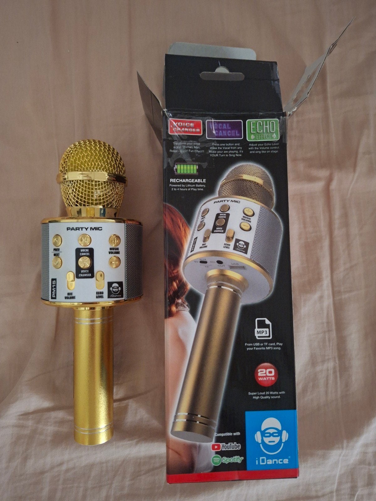 ​Nieuw iDance Party Mic PM15 Karaoke Microfoon Voice Changer, Verzenden, Nieuw