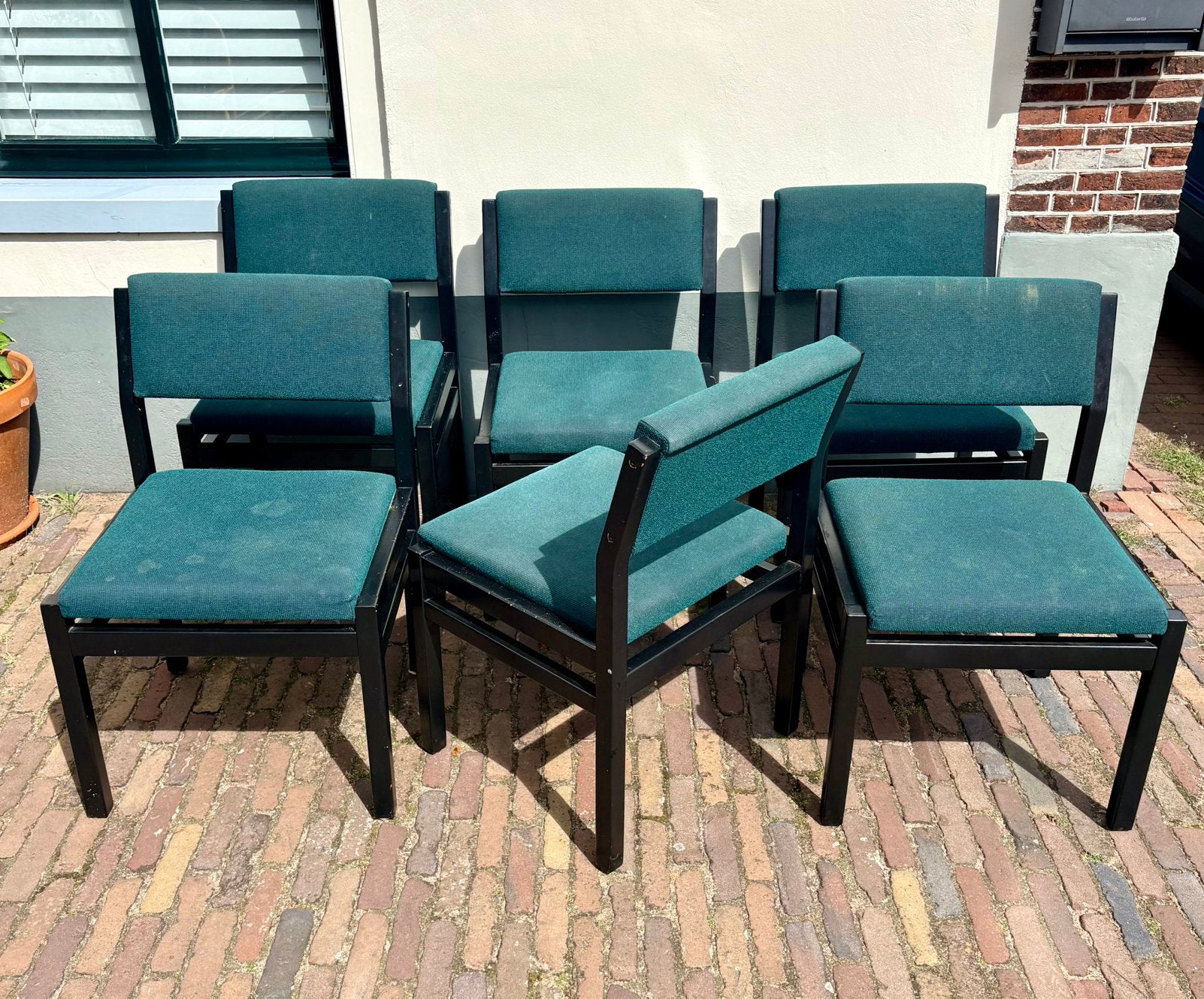 Set van 6 vintage design stoelen (Cees Braakman / Pastoe), Huis en Inrichting, Stoelen, Ophalen, Gebruikt