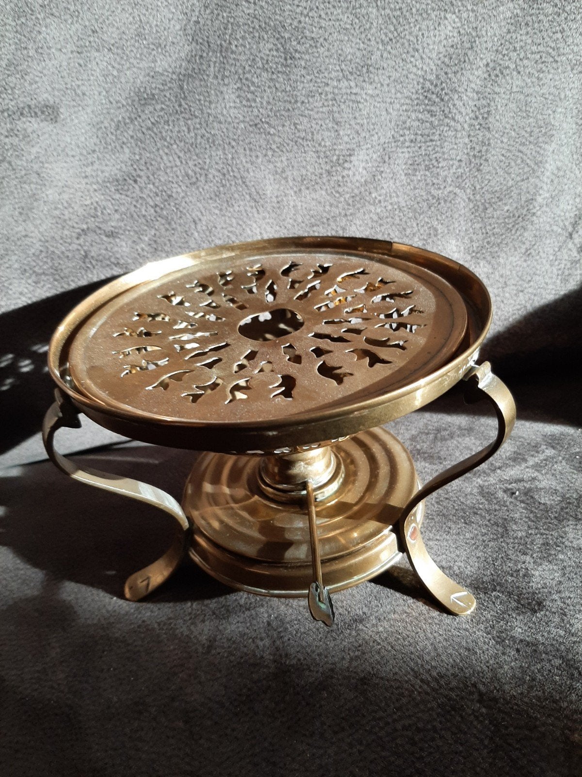 Antieke koperen theelicht/rechaud, Antiek en Kunst, Ophalen of Verzenden, Koper
