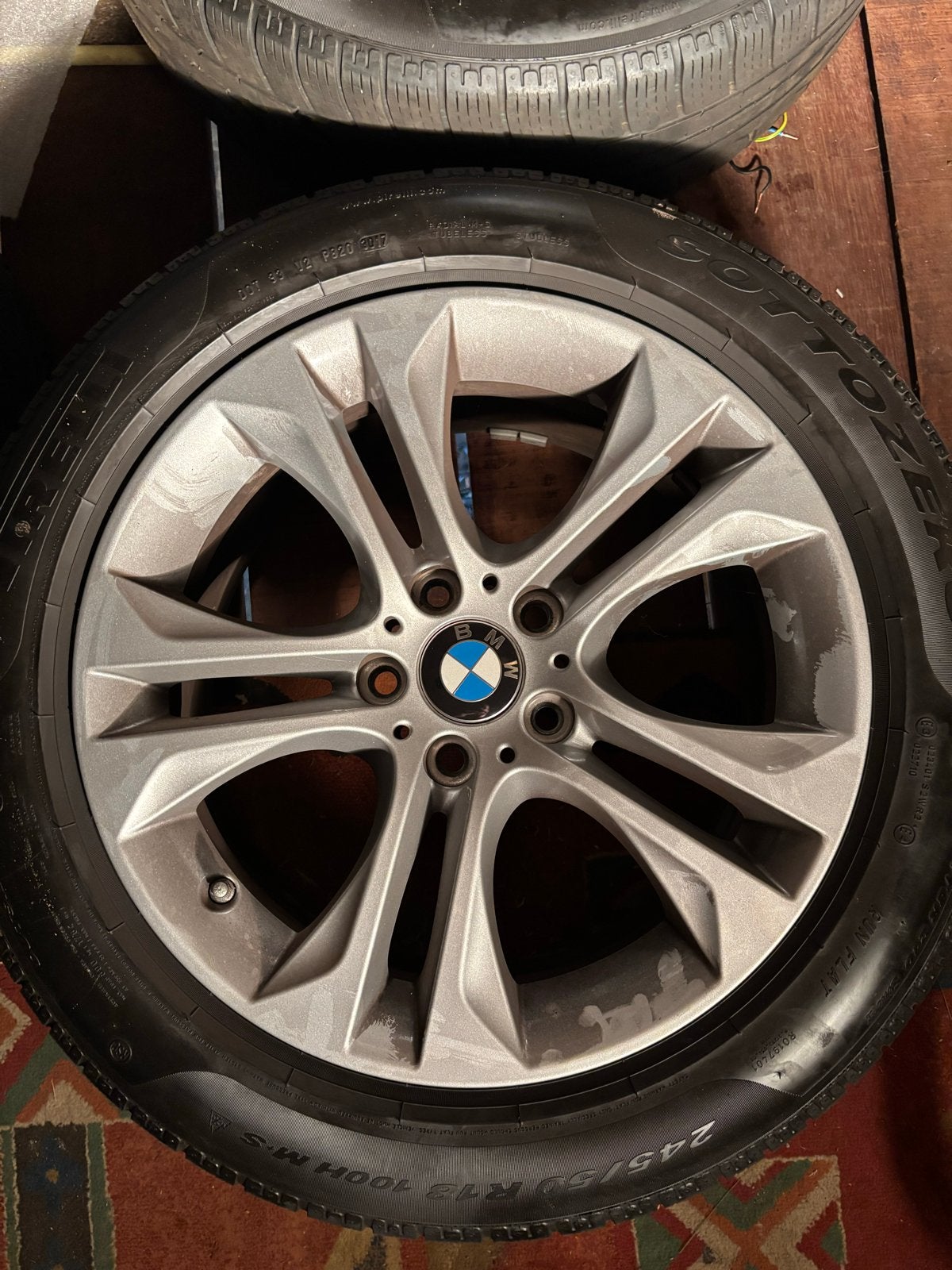 BMW 18 inch velgen met Pirelli Run Flat winterbanden, Auto-onderdelen, Ophalen, 18 inch, Banden en Velgen, Winterbanden