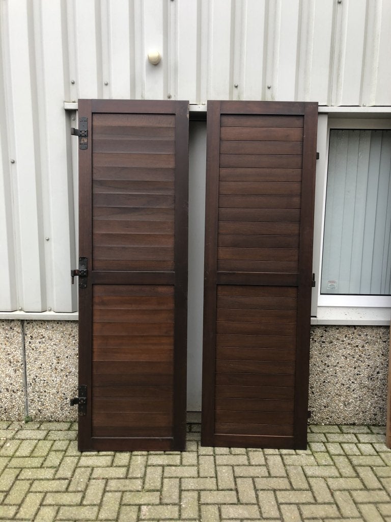 Prachtset van 6 meranti raamluiken, Doe-het-zelf en Verbouw, Deuren en Horren, La belle porte, Jurgen.hoogenboezem@gmail.com, Minder dan 80 cm
