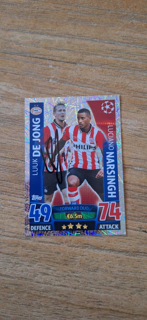 Topps trading card met handtekening; Luuk de Jong # PSV, Ophalen of Verzenden, Nieuw, PSV, Spelerskaart