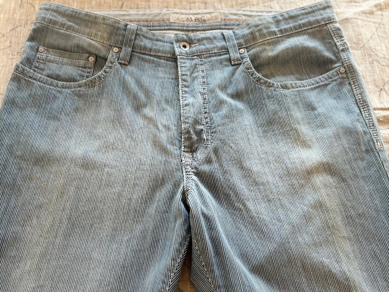 Spijkerbroek heren blauw MAC jeans, Verzenden, Zo goed als nieuw, Blauw, W36 - W38 (confectie 52/54)