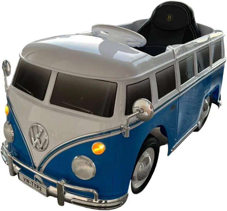 VW T1 Bulli ROLLPLAY elektrische kinderauto - Blauw/Wit, Ophalen, Gebruikt