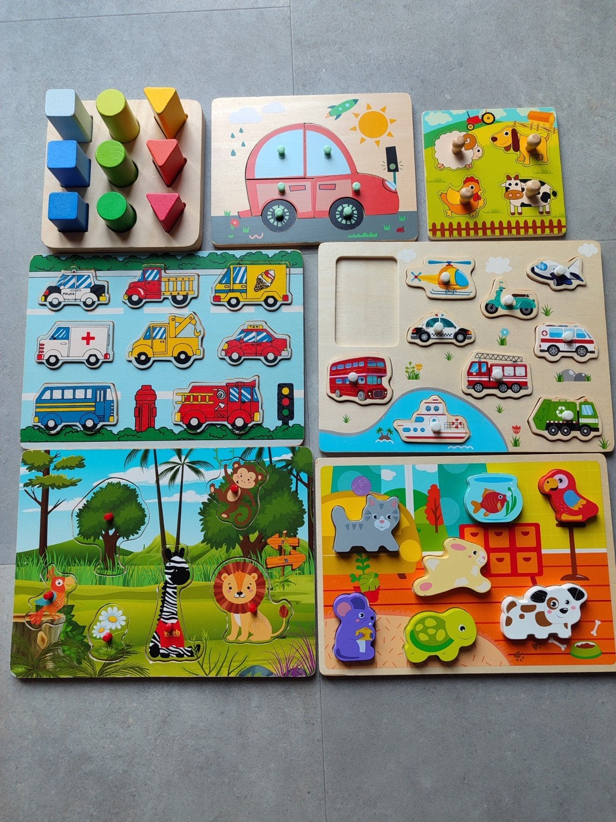Diverse houten baby puzzels - per stuk of set, Ophalen, Zo goed als nieuw, Overige typen