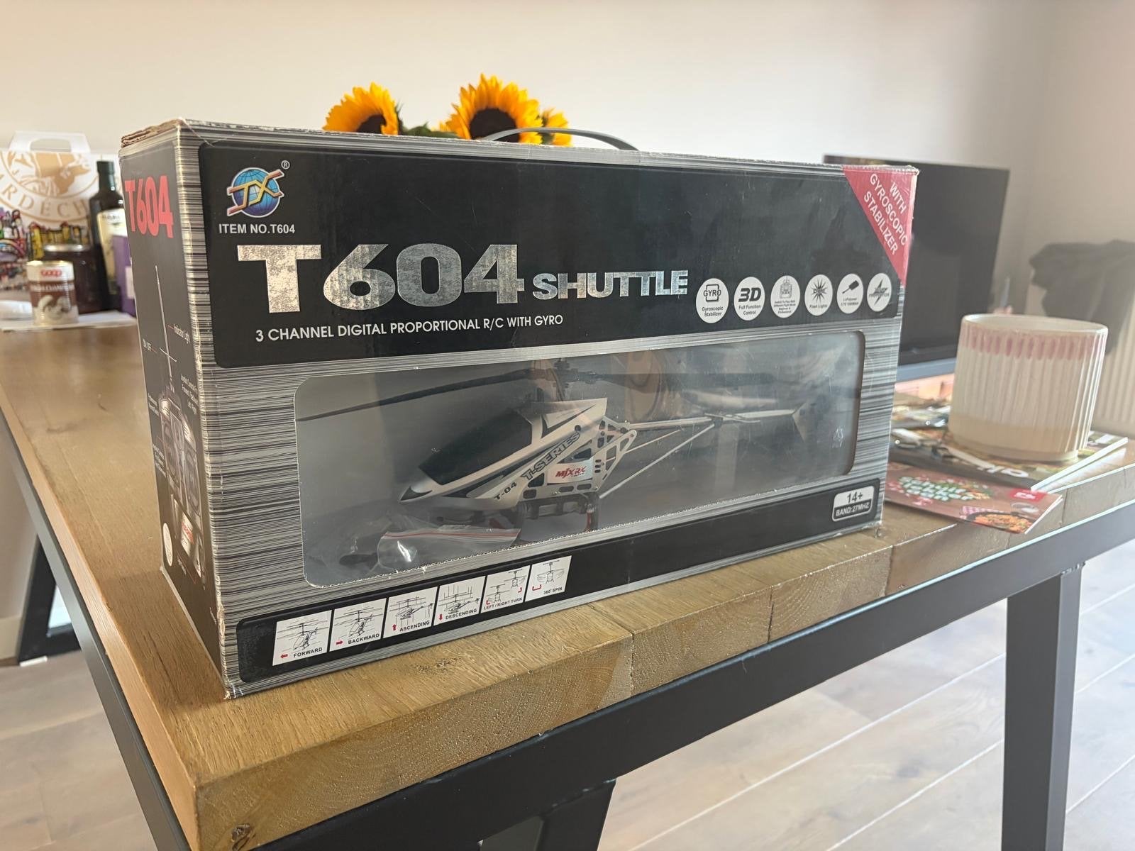 T604 Shuttle RC Helikopter met Gyroscopische Stabilisator, Elektro, RTF (Ready to Fly), Helikopter, Nieuw
