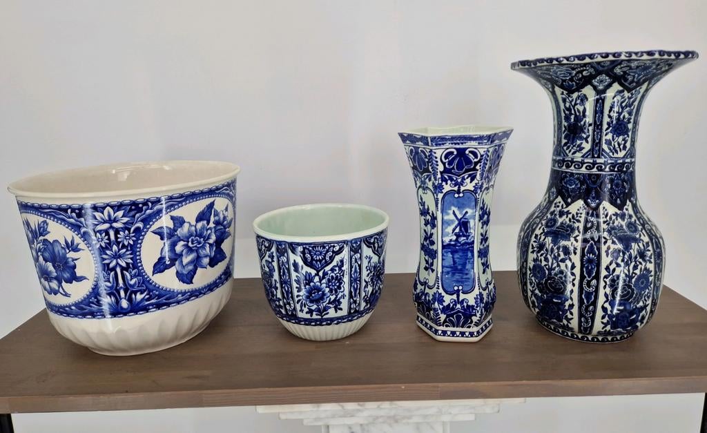 Villeroy & Boch Delfts Blauw Set | Vazen & Schalen | Vintage, Ophalen of Verzenden