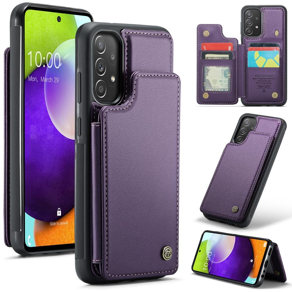 C22 Luxe Portemonnee Backcover voor Galaxy A52 / A52s _Paars, Verzenden, Nieuw, Hoesje of Tasje
