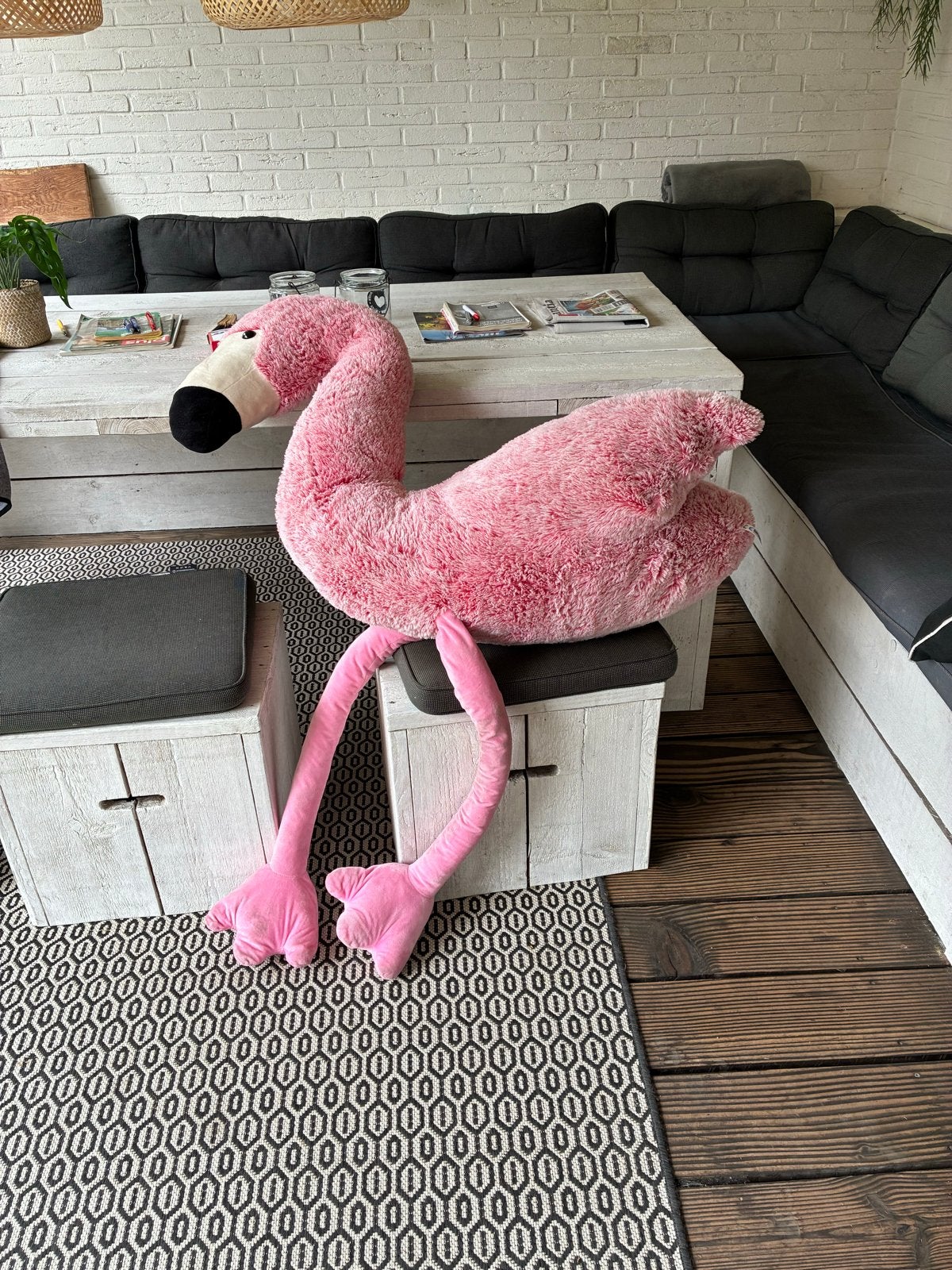 Grote roze flamingo knuffel - gratis ophalen, Ophalen, Overige merken, Overige karakters, Overige typen