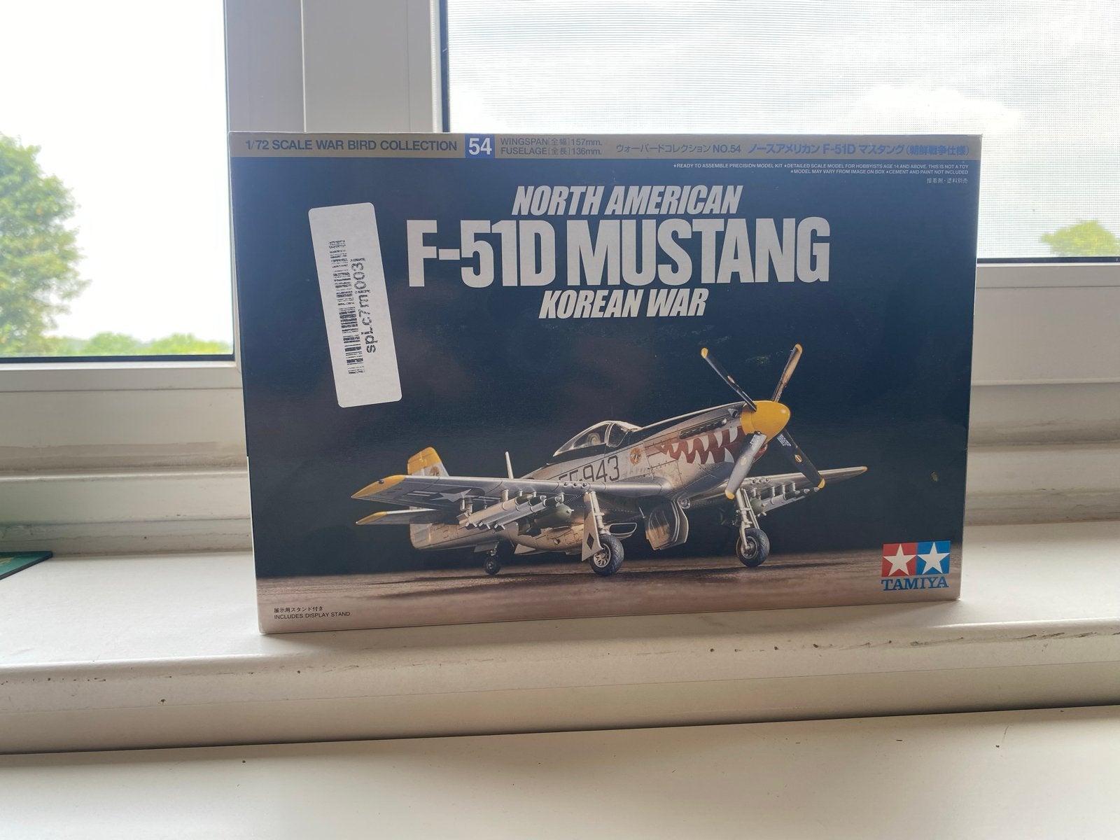 Tamiya F-51D Mustang Korean War modelbouwkit, Hobby en Vrije tijd, Modelbouw | Vliegtuigen en Helikopters, Overige merken, 1:72 tot 1:144