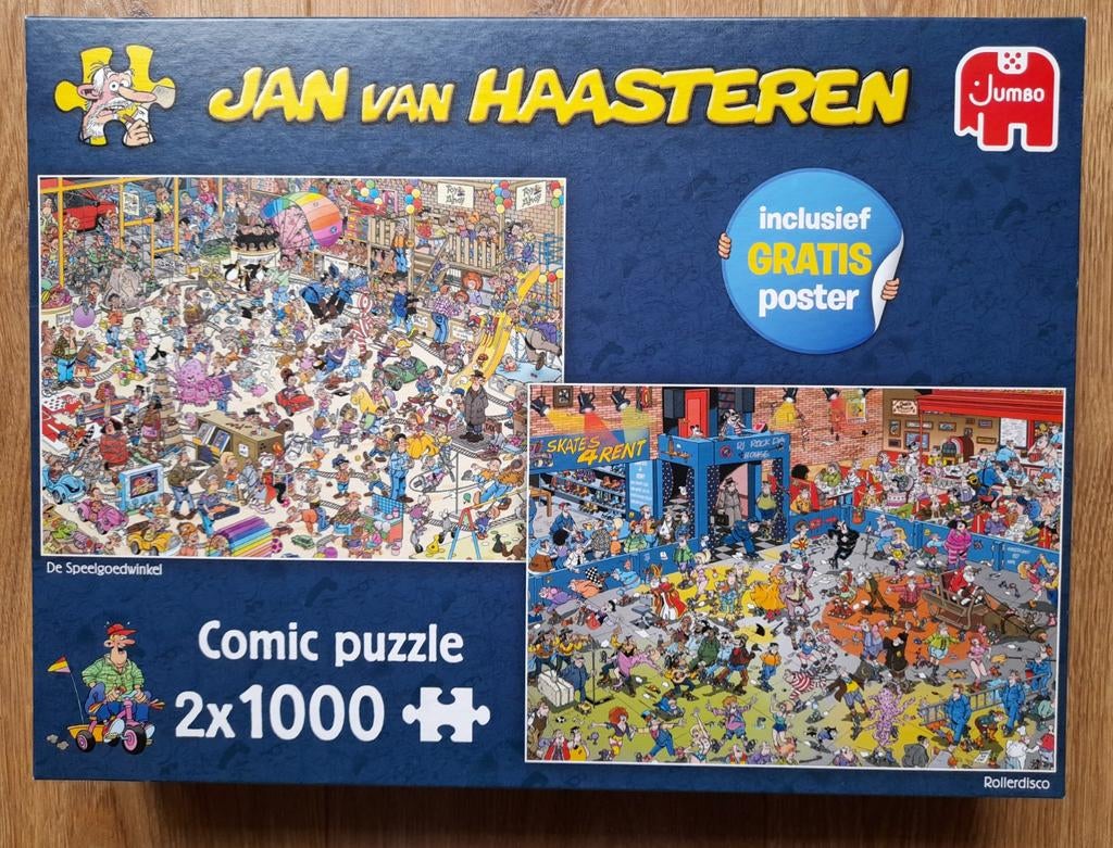Puzzel Jan van Haasteren Speelgoedwinkel en Rollerdisco, Ophalen of Verzenden