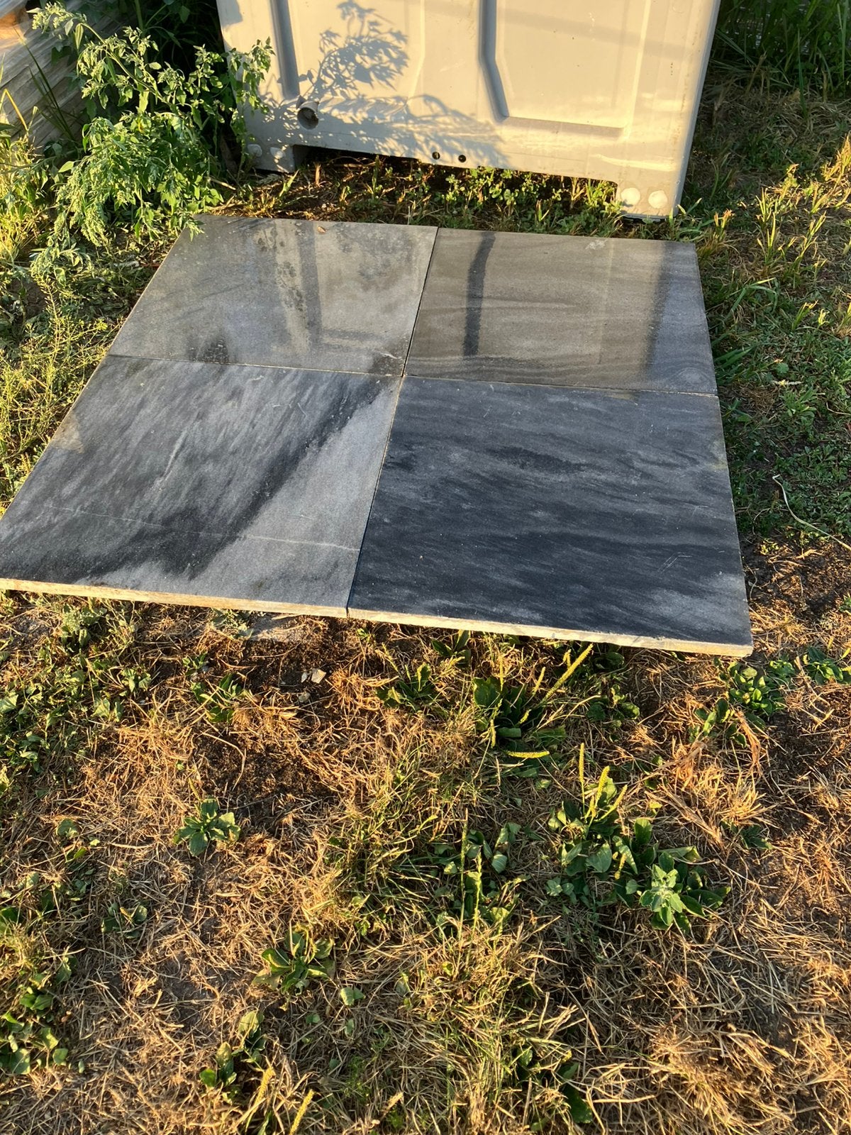 Natuursteen tegels 60x60x2,5 cm, Tuin en Terras, Ophalen, Gebruikt, Terrastegels, Natuursteen