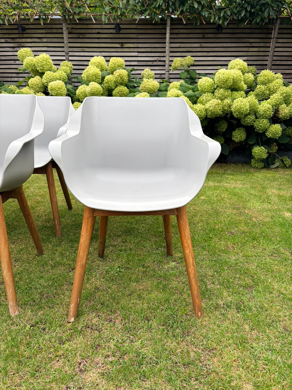 Hartman Sophie Studio dining tuinstoel met teak poot x 6, Tuin en Terras, Ophalen, Zo goed als nieuw, Teakhout