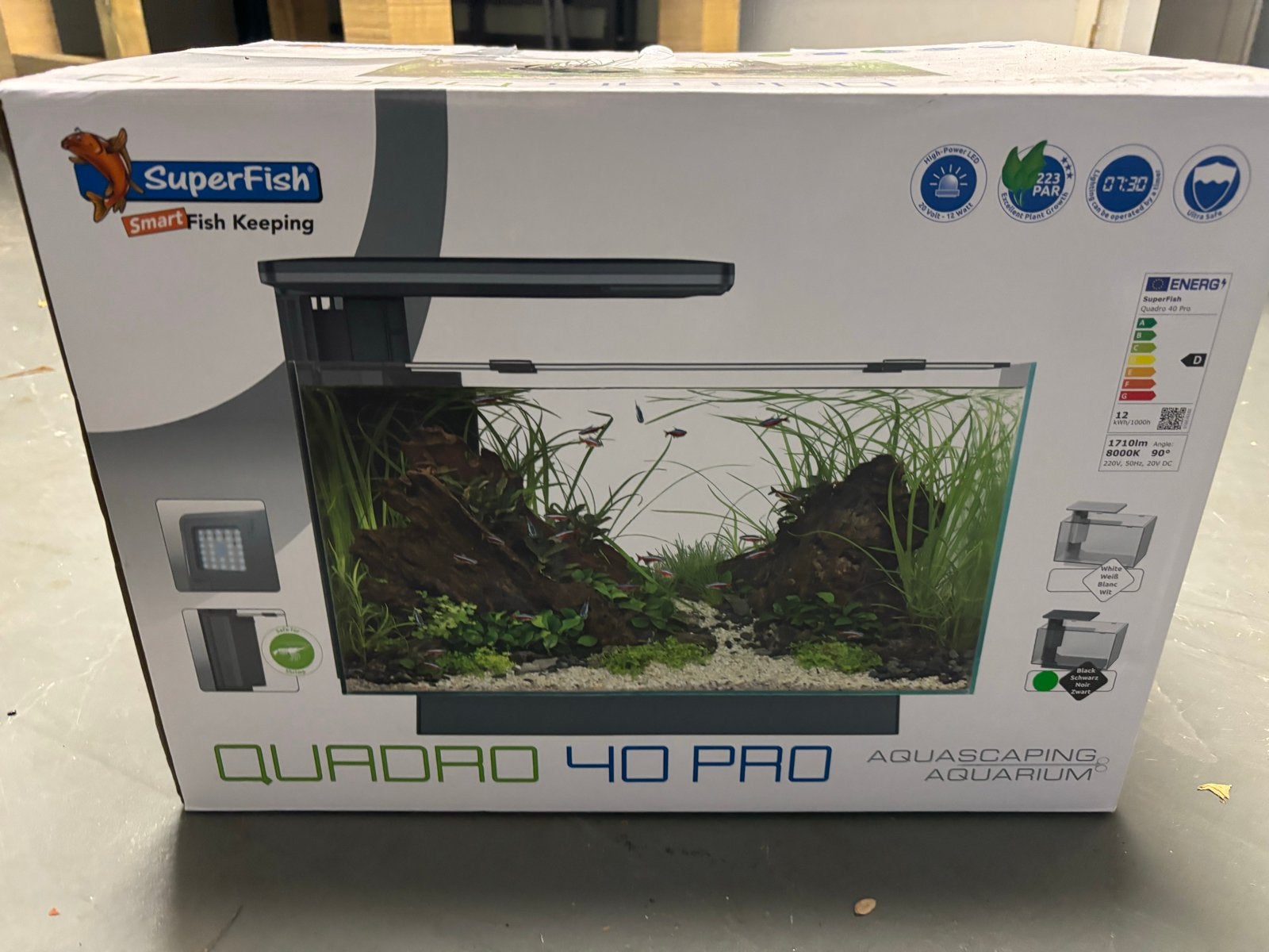 Aquarium Quardo 40, Dieren en Toebehoren, Nieuw, Overige merken, Ophalen of Verzenden, Leeg aquarium