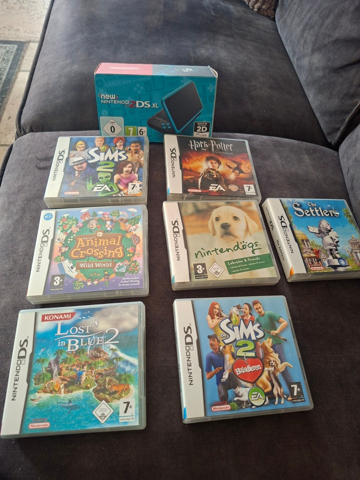 Nintendo 2DS XL met spellen en accessoires, Met games, Ophalen of Verzenden, Zo goed als nieuw, Zwart