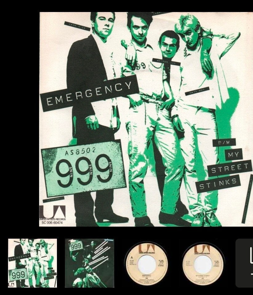 999 - Emergency / My Street Stinks (7 inch single), Cd's en Dvd's, Vinyl Singles, 7 inch, Ophalen of Verzenden, Zo goed als nieuw
