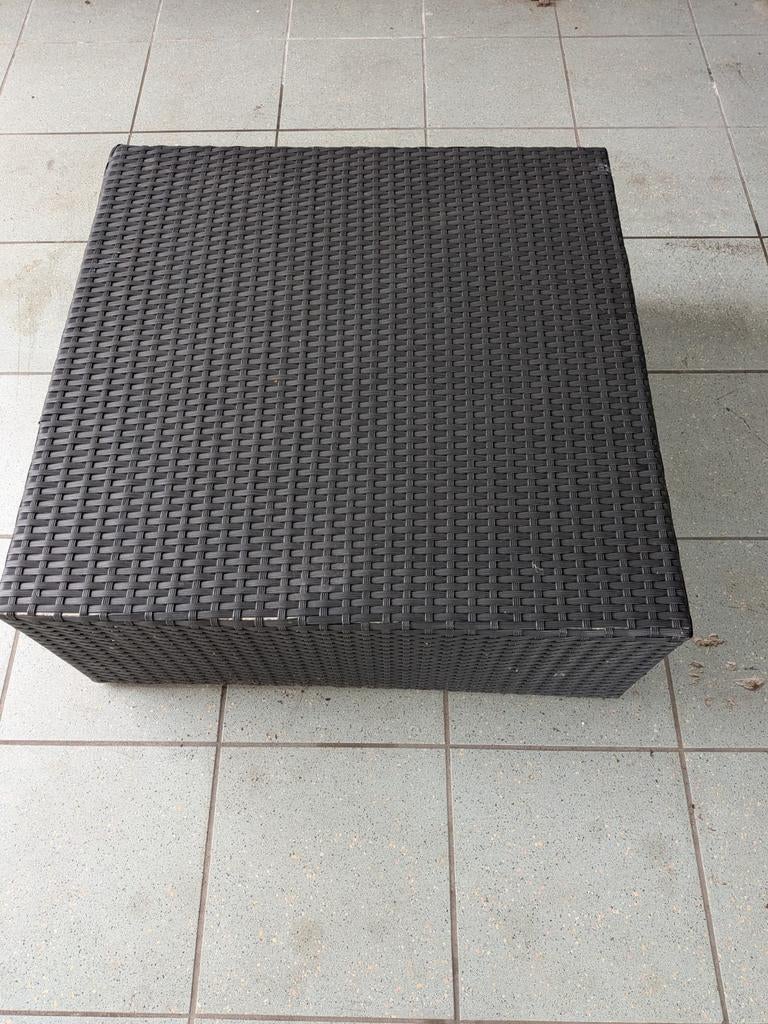 Hocker/tafel 2 stuks . 71,5 x 71,5 x 28,5. 1 glasplaat, Tuin en Terras, Tuinmeubel-accessoires, Ophalen