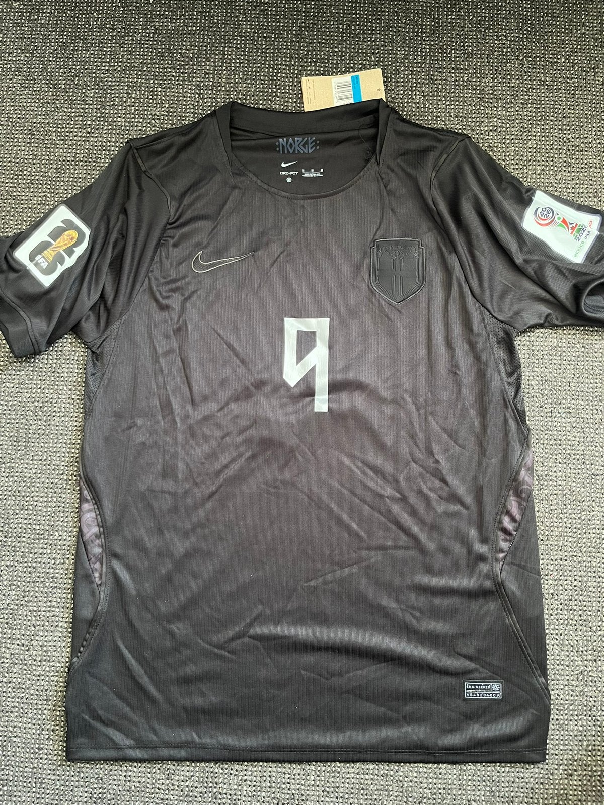 Haaland Noorwegen shirt, Kleding | Heren, Sportkleding, Zwart, Nieuw, Ophalen of Verzenden, Voetbal