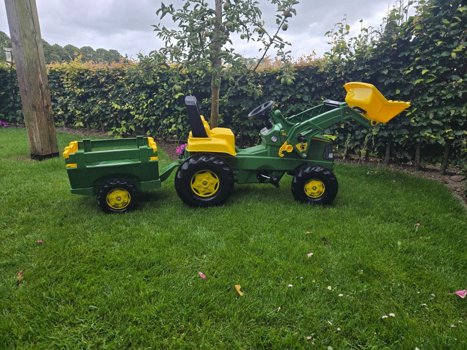 Rolly toys John Deere traptrekker met kar, Kinderen en Baby's, Speelgoed | Buiten | Skelters, Ophalen, Zo goed als nieuw, Overige merken