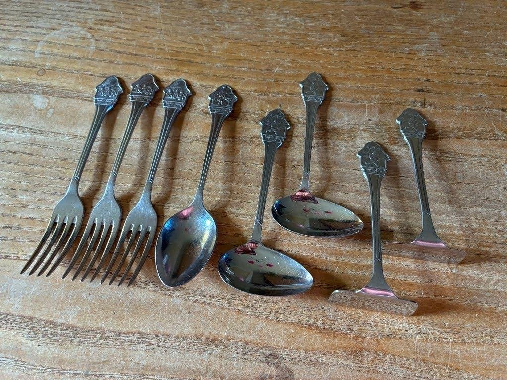 Vintage kinderbestek bestek Sola GZ Bruintje Beer, Ophalen of Verzenden