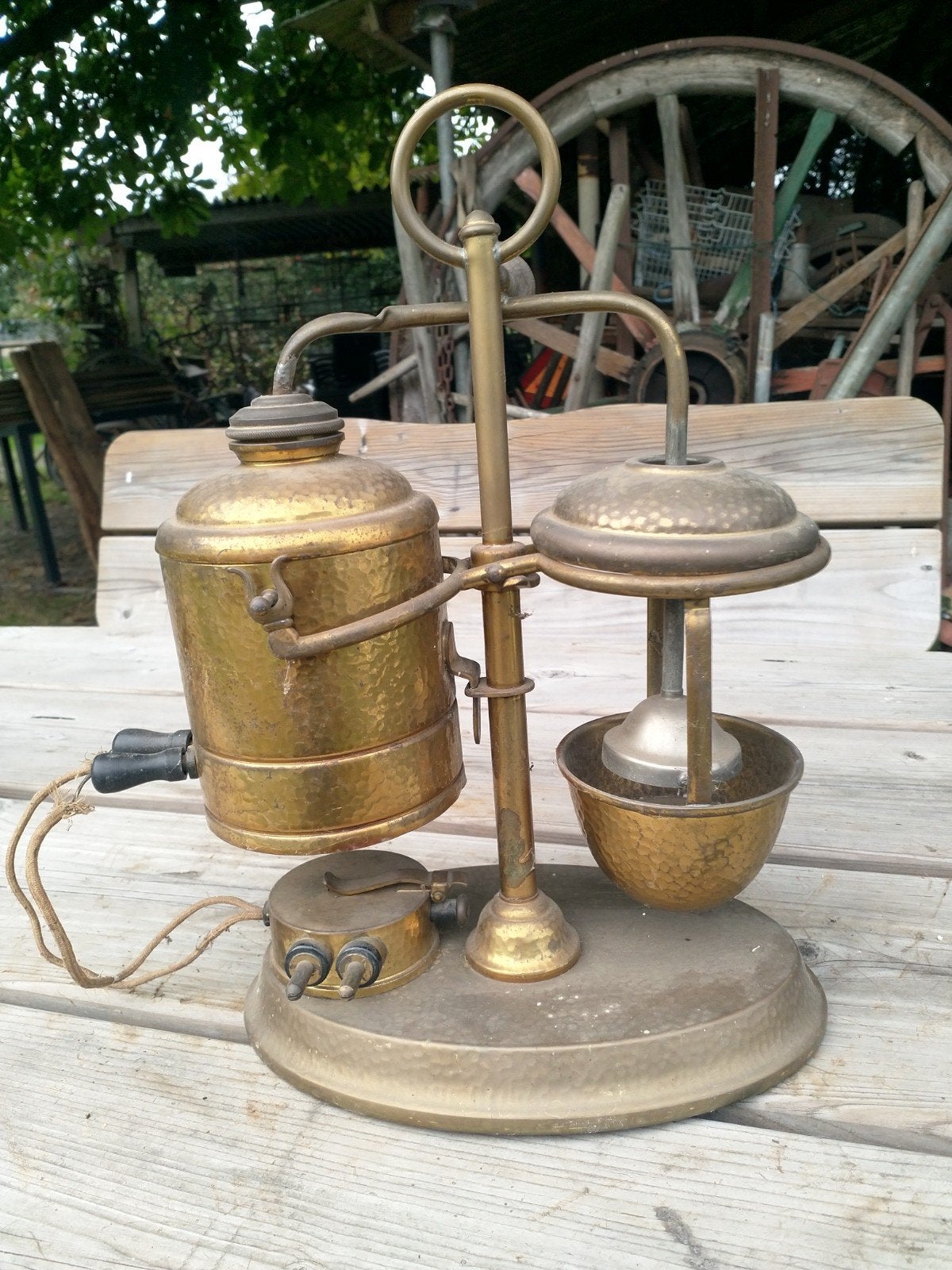 Antieke koperen koffiezetapparaat/samovar, Ophalen of Verzenden